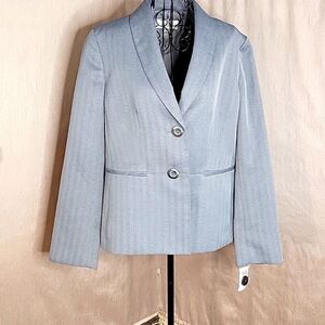 LE SUIT Steel Blue Striped Suit Jacket Size 12‎